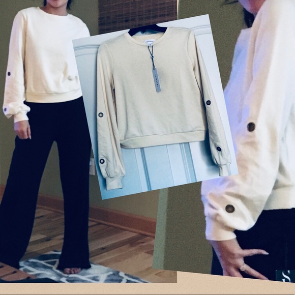 POPSUGAR Tops - 💋WOMEN’S POPSUGAR ANGORA STYLE GROMMET SWEATSHIRT